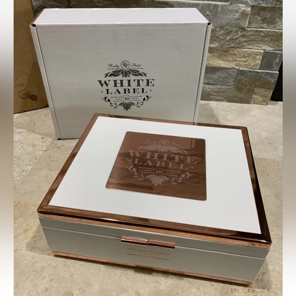 Rocky Patel White Label Empty Cigar Box Humidor Chest Jewelry Box